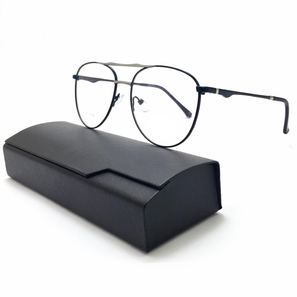 black horse-eyeglasses rectangle 007 Cocyta