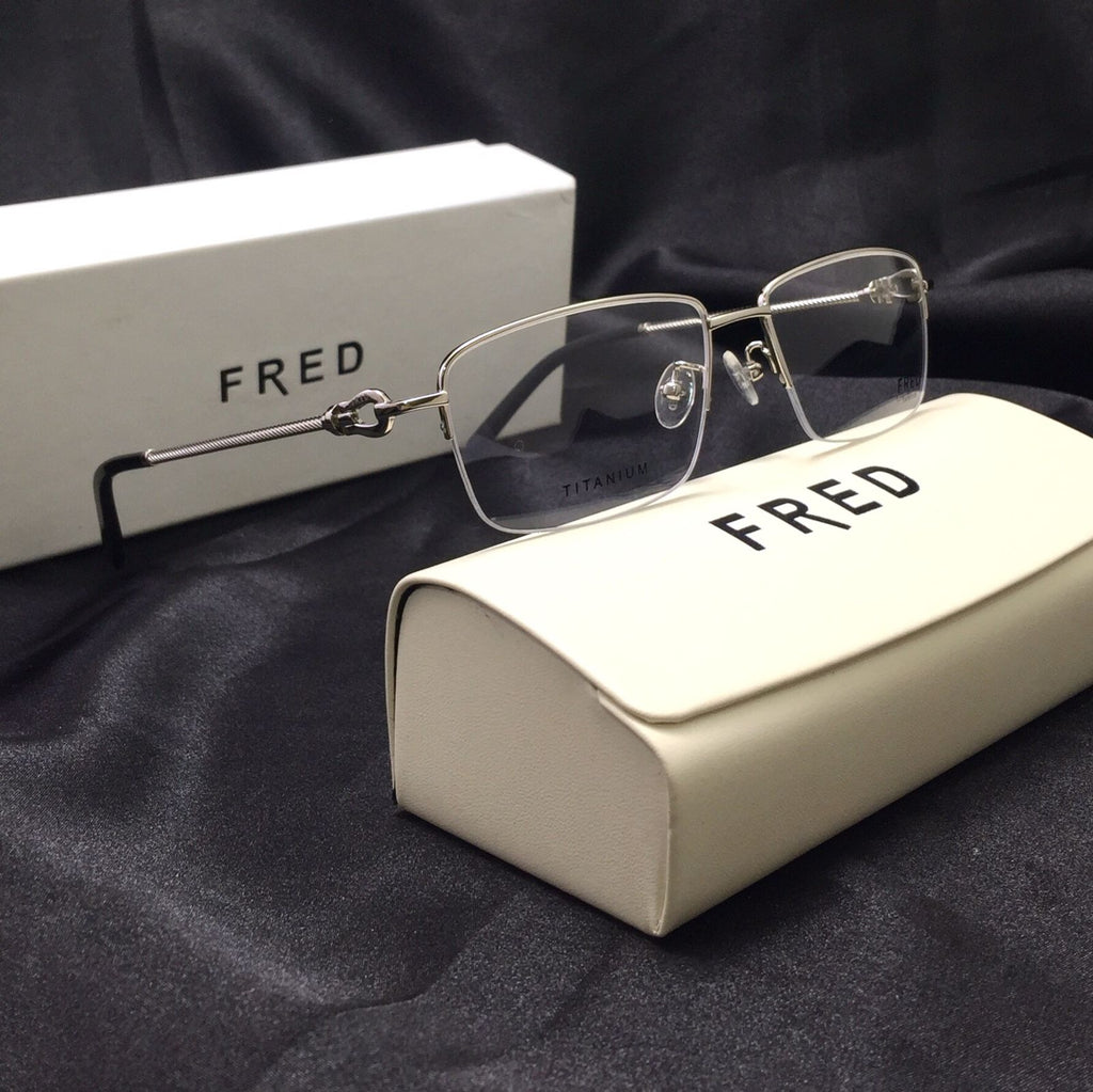 نظارة نصف اطار مستطيلة الشكل من فريد 8418