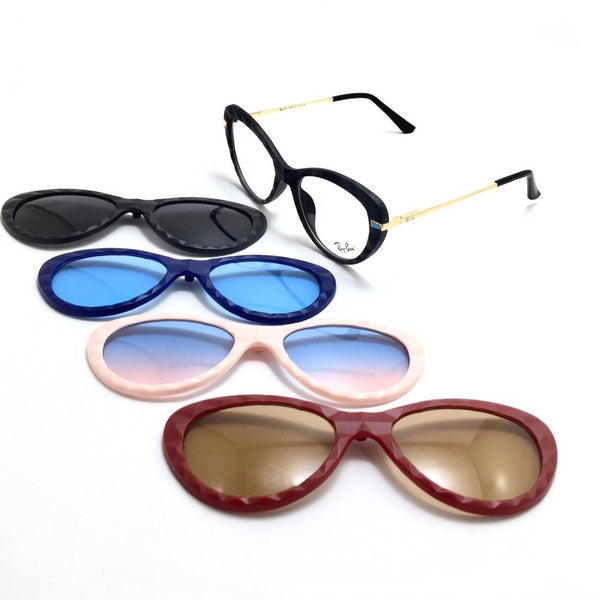 (5 in 1) ريبان  cateye Sunglasses Polarized clip on (summer edetion)
