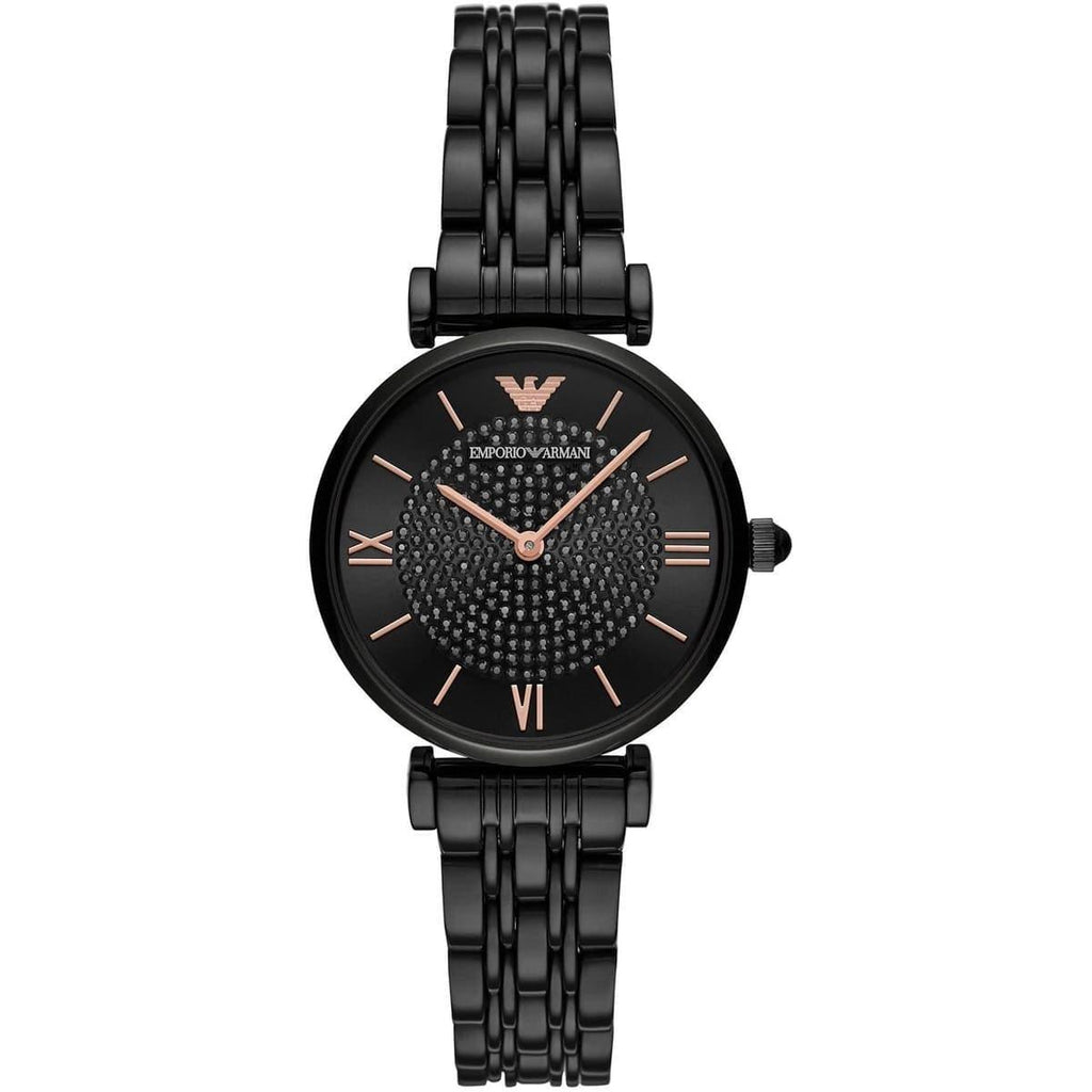 ساعة امبوريو ارماني للسيدات , Emporio Armani , Gianni T-Bar AR11245 , Women , Black , Original