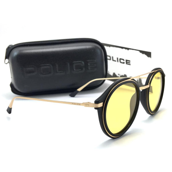 بوليس  - Circle Frame   - men double bridge-sunglasses #spl724 - cocyta.com 