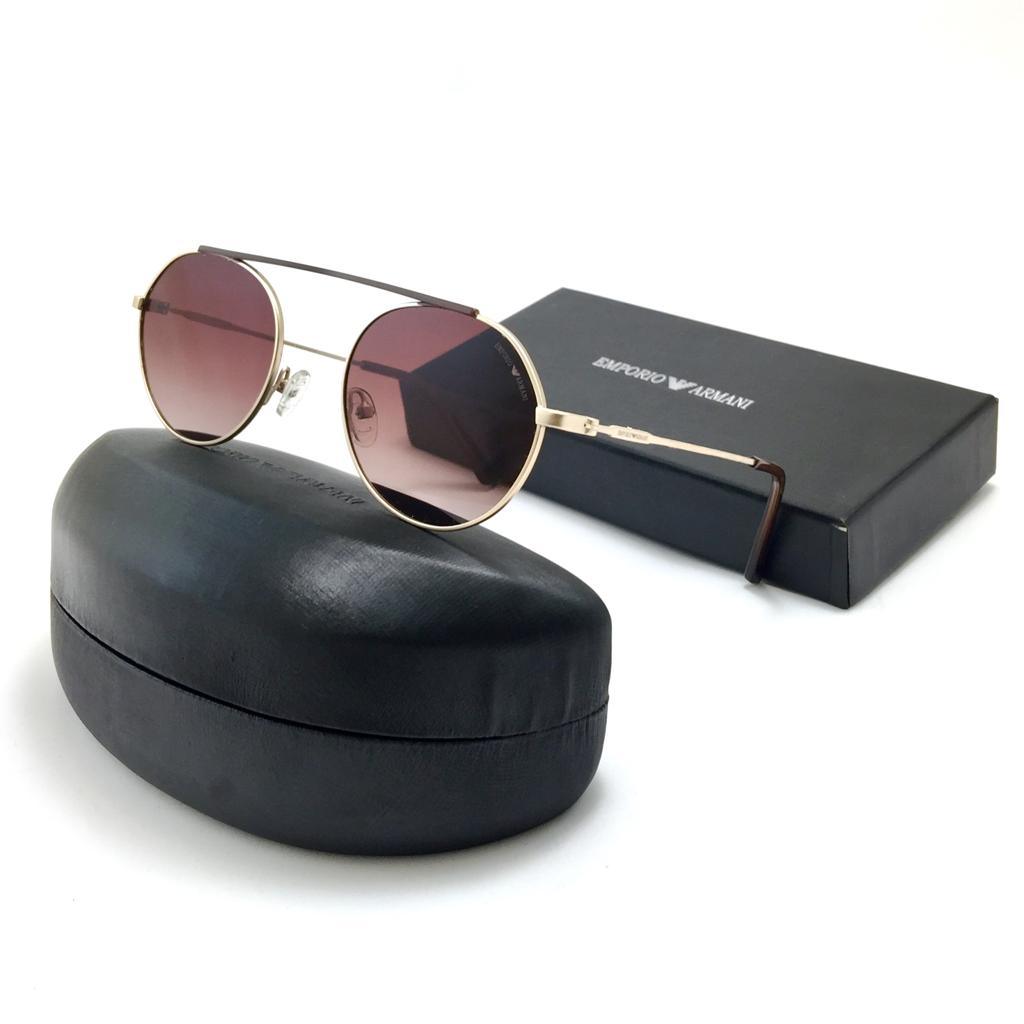 امبريو ارمانى-round sunglasses for men c19149 - cocyta.com 