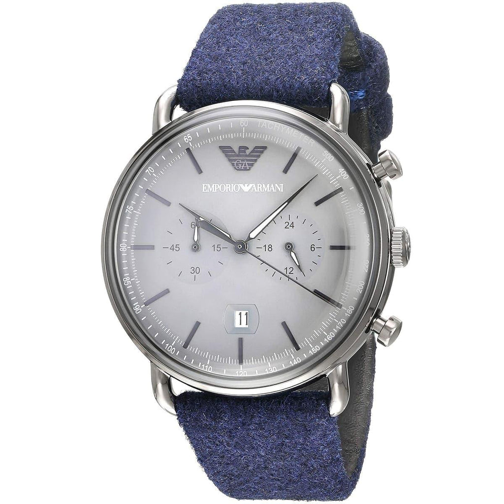 ساعة امبوريو ارماني للرجال , Emporio Armani , Aviator AR11144 , Men , Blue , Original