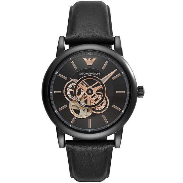 ساعة امبوريو ارماني رجالي , Emporio Armani , Luigi AR60012 , Leather , Men , Black , Original