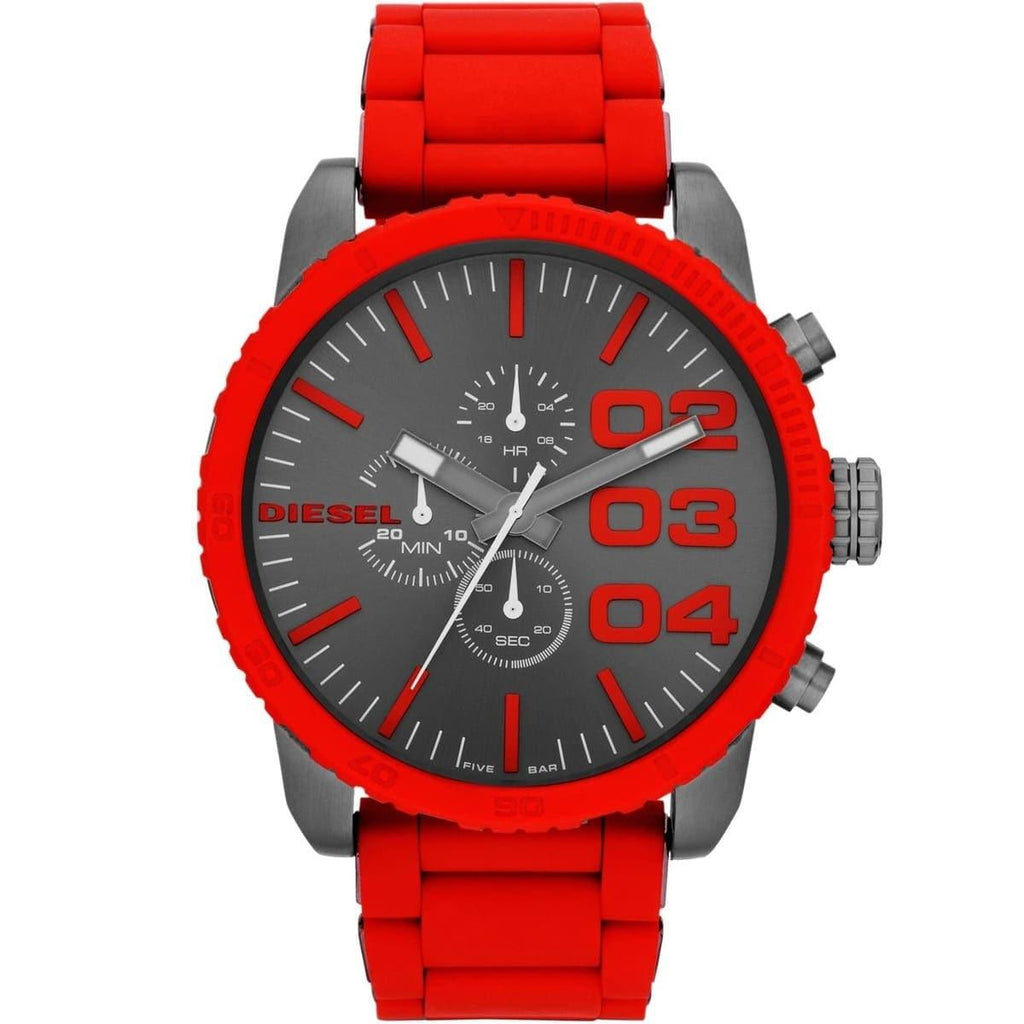 ساعة ديزل للرجال , Diesel , Double Down DZ7376 , Metal , Men , Red , Original