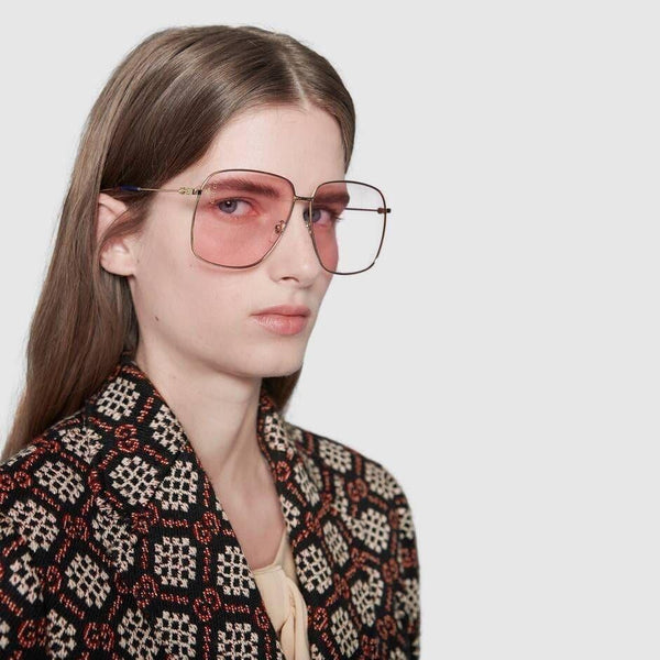 جوتشي Rectangle frame sunglasses GG 0394#