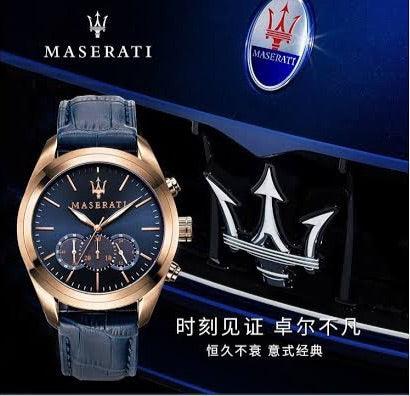 ساعة مازيراتي رجالي , Maserati , Traguardo R8871612015 , Leather , Men , Blue , Original - cocyta.com 